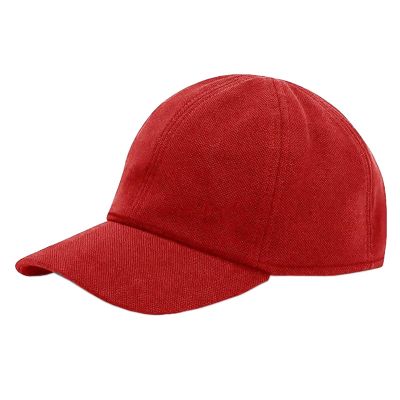 Red Cotton Visor Cap